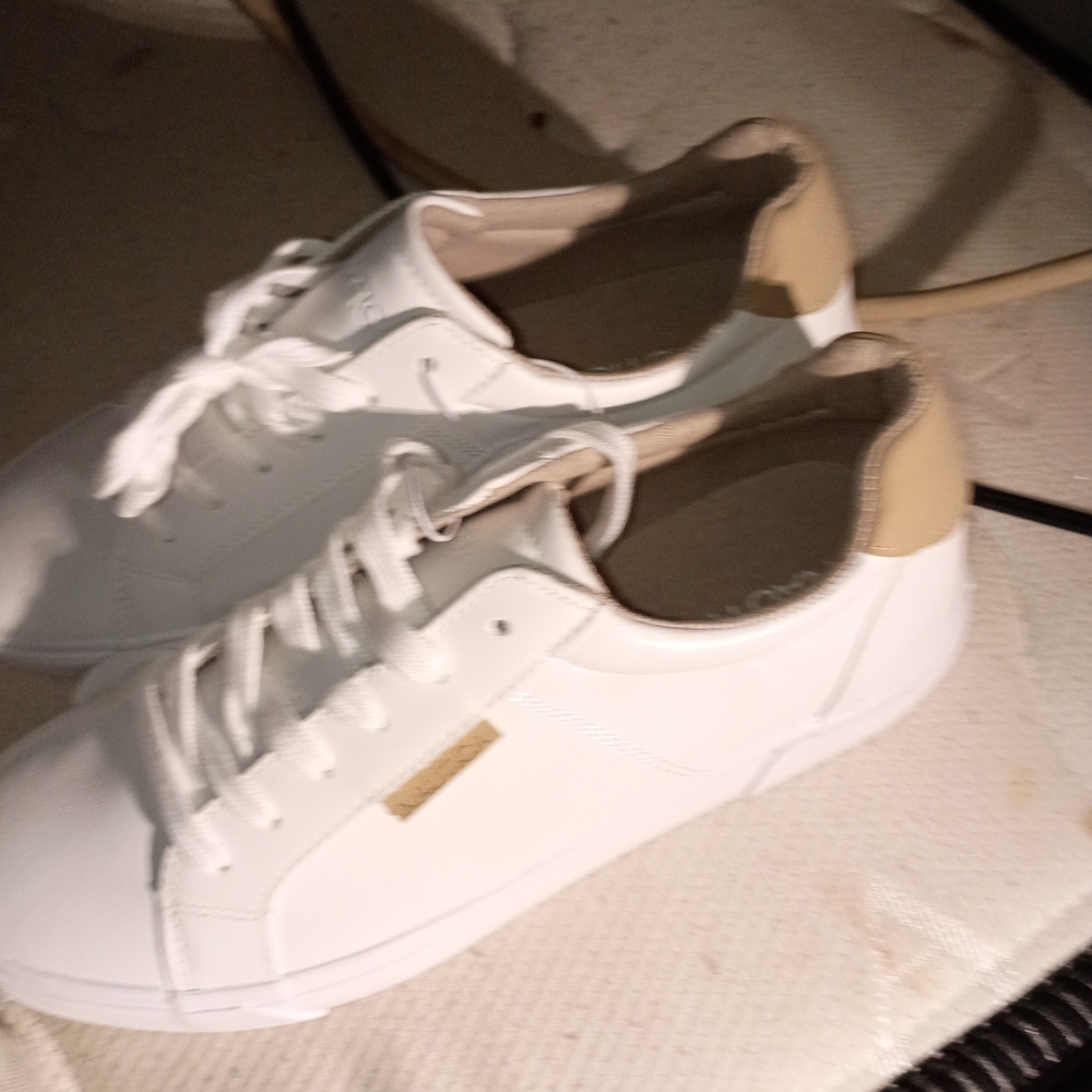Nautica White and Tan Sneakers for Men